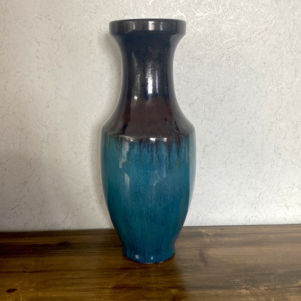 Blue and Dark Brown Vase